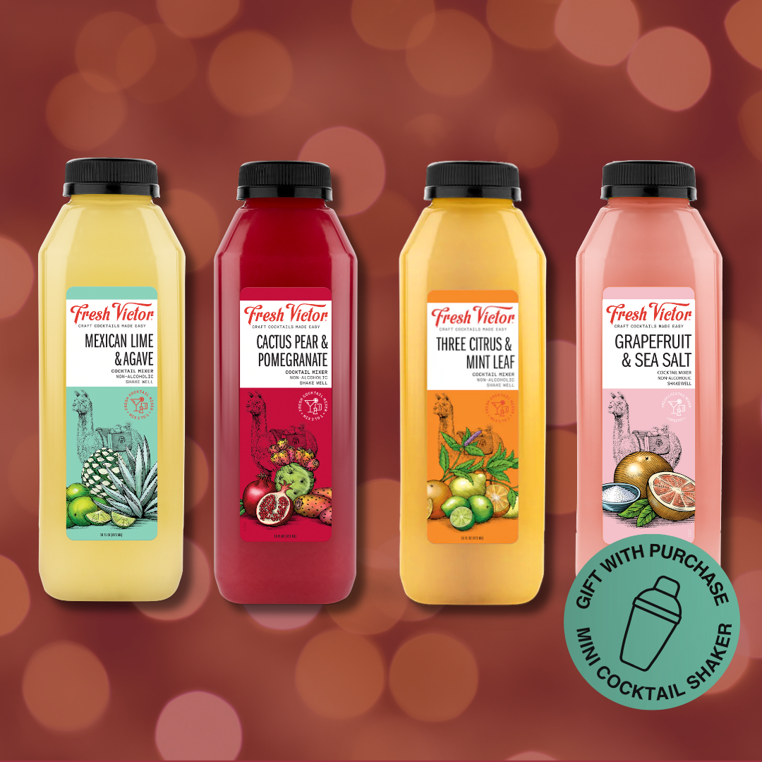 The Merry Mixer Gift Pack (With Mini Cocktail Shaker) - 4 bottles