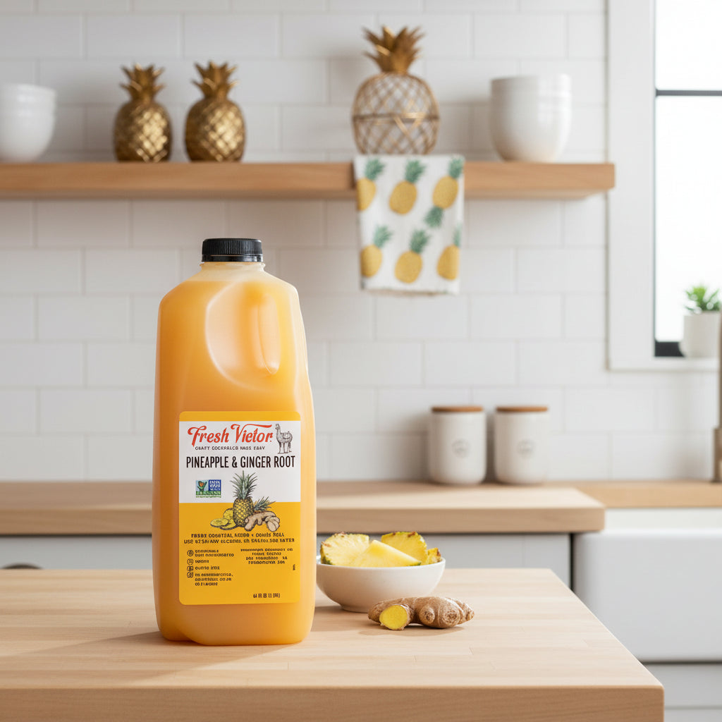 Pineapple & Ginger Root - 64 oz Single Bottle - Fresh Victor